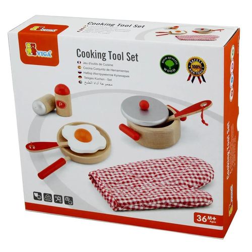 купить Игрушка Viga 50721 Cooking Tool Set -Red в Кишинёве 