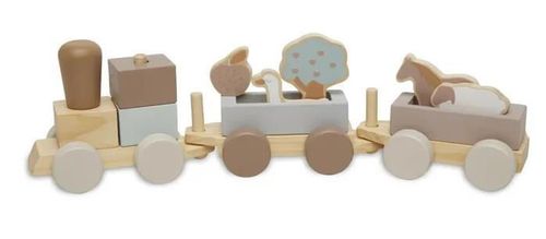 купить Игрушка Jollein 117-001-67021 Jucarie din lemn Toy Train Farm в Кишинёве 