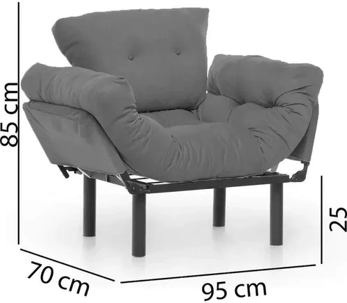 cumpără Fotoliu Trendy Nitta Single-Gri în Chișinău 
