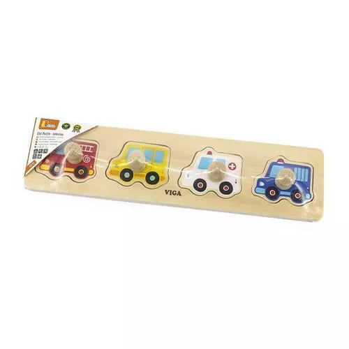 купить Головоломка Viga 44535 Puzzle din lemn cu buton Transport de prim ajutor в Кишинёве 