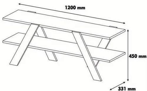 cumpără Comodă TV Trendy De baza, 146 120x45x33cm în Chișinău 