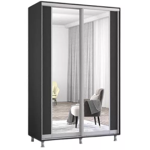 купить Шкаф Mobildor-Lux Раздвижные двери Aron-P из ДСП с вертикальным зеркалом (160x60x220H см) Антрацит в Кишинёве 