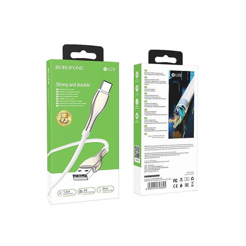 купить Кабель Borofone BU29 Exquisite charging data cable for Type-C 1.2m, white 753625 в Кишинёве 