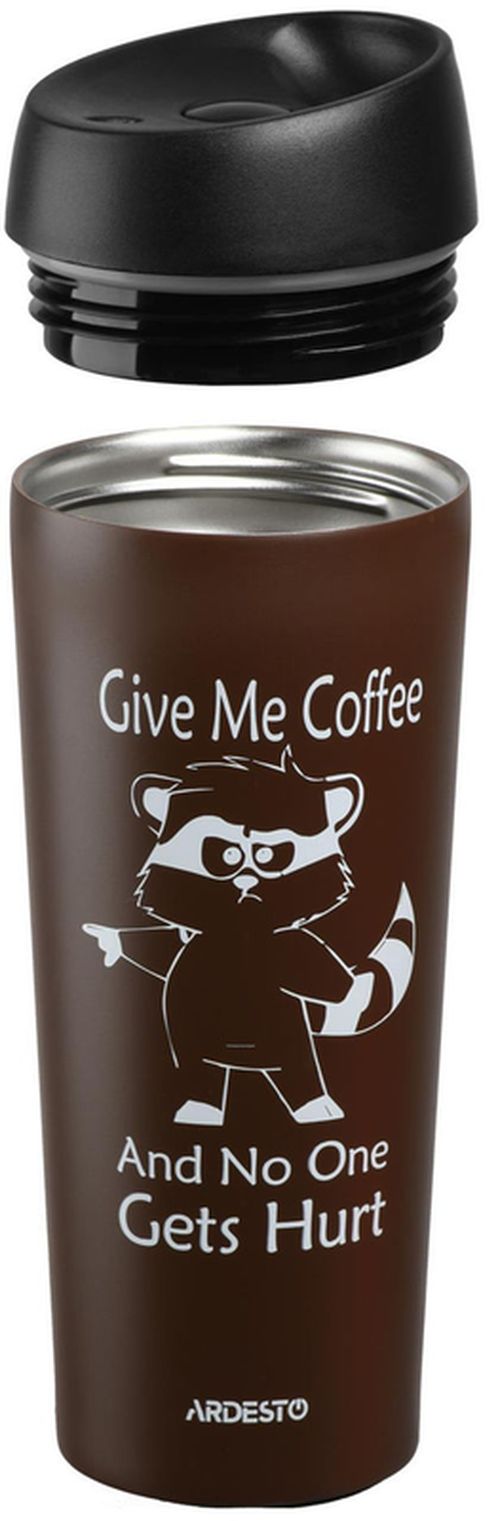 купить Термокружка Ardesto AR2645DML Coffee time Raccoon в Кишинёве 