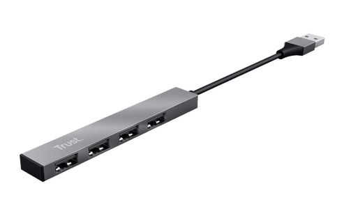 купить USB Hub Trust HALYX 4-PORT Mini USB HUB, silver в Кишинёве 