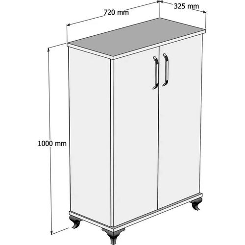 cumpără Raft pentru încălțăminte Trendy Asta, Nuc 120x72x32cm în Chișinău 