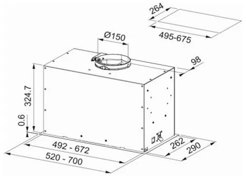 купить Вытяжка Franke 305.0665.364 FBFE BK MATT A52 в Кишинёве 