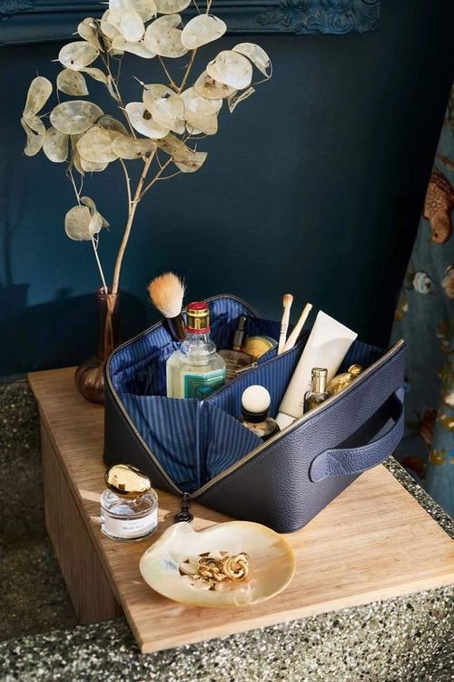 купить Несессер/косметичка Pip Studio 51.274.288 Cyrille Cosmetic Bag Medium Blue 23.5x10.5x11cm Blue в Кишинёве 