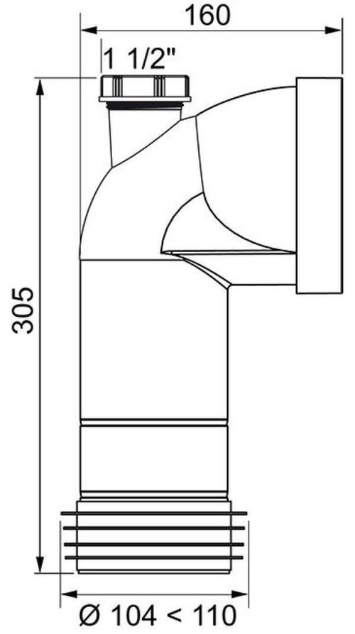 cumpără Vas WC Wirquin Adaptor Cot WC scurt D110 (71240001) în Chișinău 