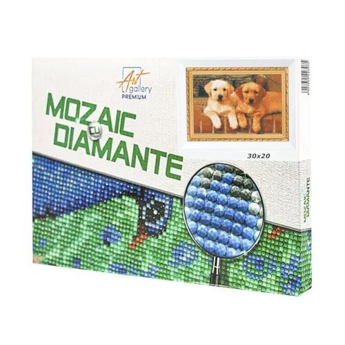 купить Картина по номерам Art Gallery JS24690 Mozaic cu diamante 20x30cm Catelusi Labrador в Кишинёве 