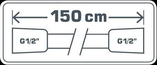 купить Душевой шланг Rubineta 150cm PVC (360) Con/Imp Silver Dark в Кишинёве 