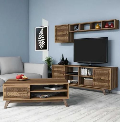 купить Стенка Trendy Ayla, орех (комплект мебели для гостиной) (GTR001304) в Кишинёве 