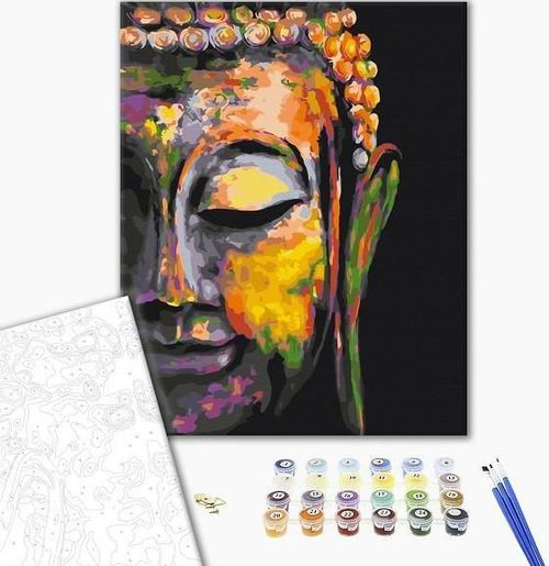 купить Картина по номерам BrushMe BS30220 40х50 сm (în cutie) Buddha colorat в Кишинёве 