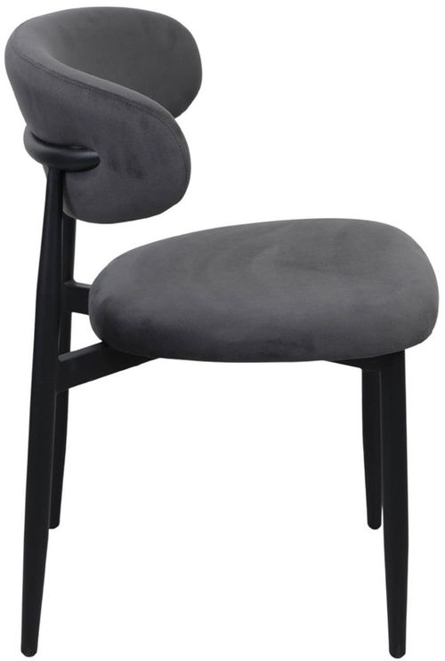 cumpără Scaun Deco Meridian Catifea Grey (HLR21)+Black Legs în Chișinău 