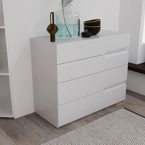 купить Комод Bayro Modena 1000x810x450 МДФ 18мм Ручка Sorrento белый мат в Кишинёве 