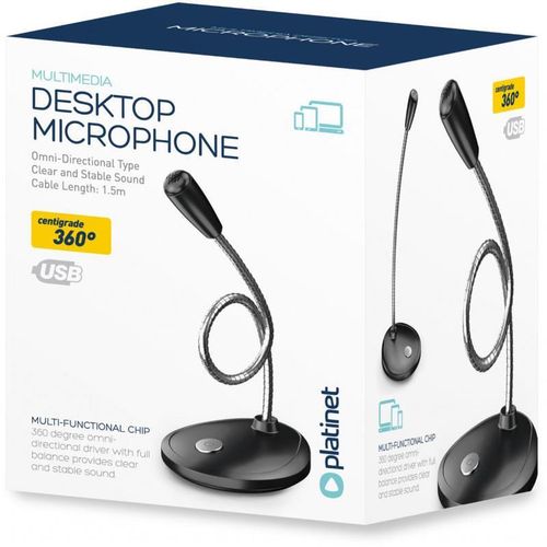 cumpără Microfon pentru PC Platinet PMOD1 USB Black (45574) în Chișinău 