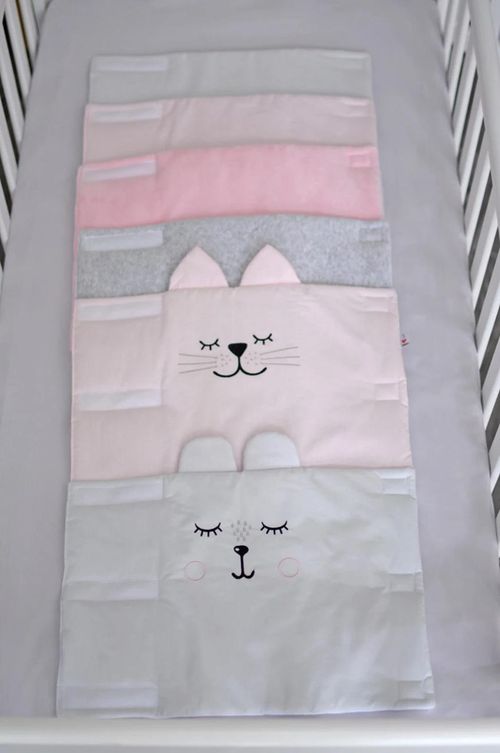 cumpără Protecție laterală pentru pătuț Veres 154.05.13 Комплект Фэнс-бампер Summer Kitty Pink (6ед) în Chișinău 