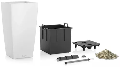 купить Цветочный горшок Lechuza Cubico Color 40, White в Кишинёве 