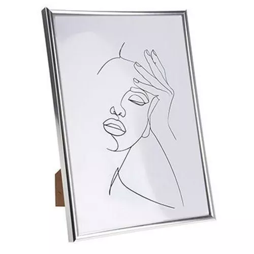 купить Фото-рамка Holland 48382 пластиковая 21x30cm А4, серебро в Кишинёве 