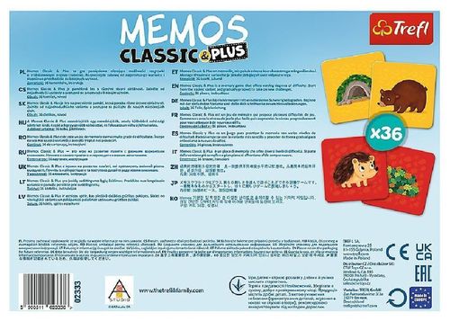 cumpără Puzzle Trefl 2333 Game Memos Classic & Animals în Chișinău 