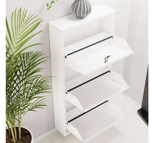 купить Полка для обуви Trendy Locking 3 Piece Metal-White, 50x103x15cm в Кишинёве 