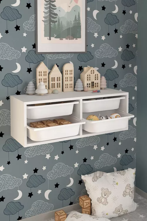 cumpără Etajeră Nex Home Ayca, 89x31x30 cm, Alb (AYCA-4-BYZ) în Chișinău 