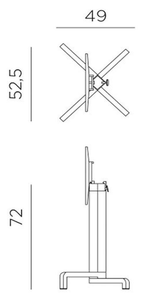 cumpără Masă Nardi Picior (baza) de masa aluminiu BASE IBISCO vern. argento 54554.00.000 în Chișinău 