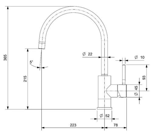 купить Смеситель кухонный Reginox R30509 Cano Gold в Кишинёве 