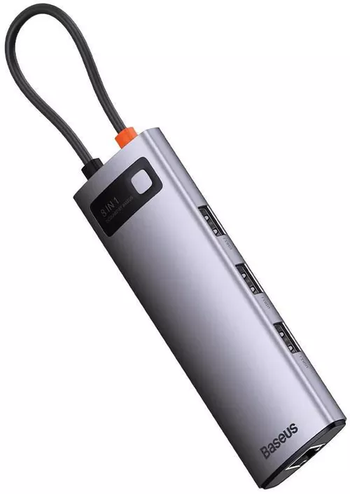 купить Переходник для IT Baseus WKWG080113 8in1 Type-C, Metal Gleam Series, Space Gray в Кишинёве 