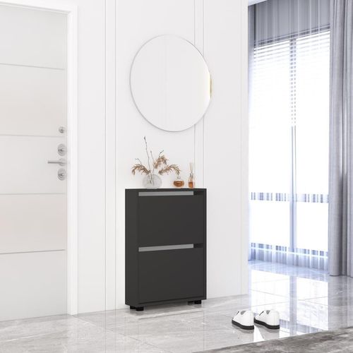 купить Полка для обуви Mobildor-Lux Leo Slim 100x16x86H cm Anthracite в Кишинёве 