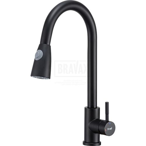 cumpără Bateria bucătărie Frap F 60991-6 (chiuveta plus extensibil) Alama NEGR în Chișinău 