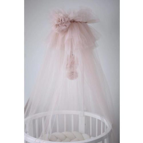 купить Кроватка Veres 158.1.06.1 балдахин с помпонами new пудра в Кишинёве 