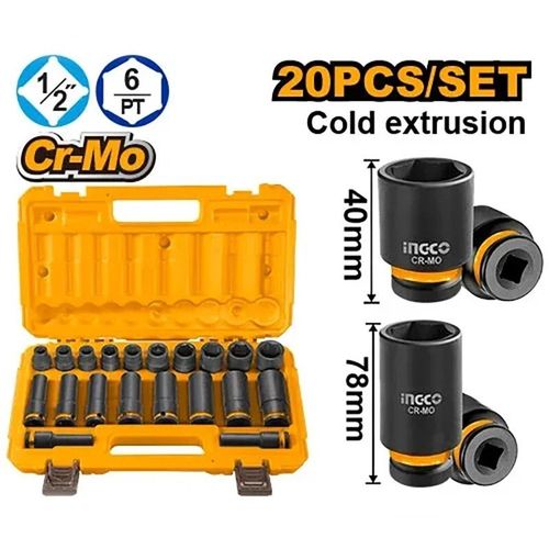 cumpără Set de tubulare, bite, duze INGCO HKISSD12203L (52053) în Chișinău 
