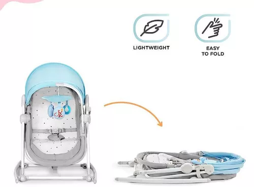 купить Детское кресло-качалка KinderKraft 5в1 Unimo Light Blue/Gray в Кишинёве 