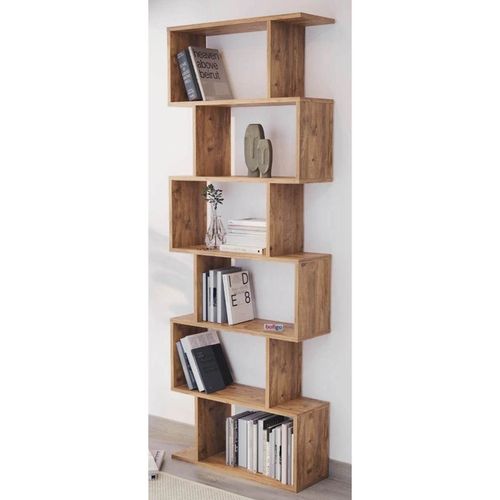 cumpără Raft de birou Nex Home Zigzag, 70x24x192 cm, Stejar (15-60-02) în Chișinău 