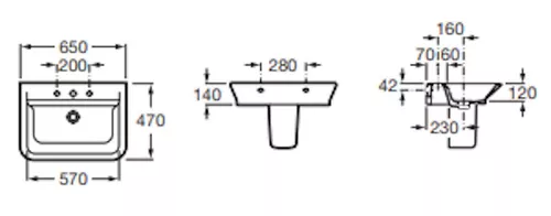 cumpără Lavoar Roca The Gap 650x470 327473000 în Chișinău 