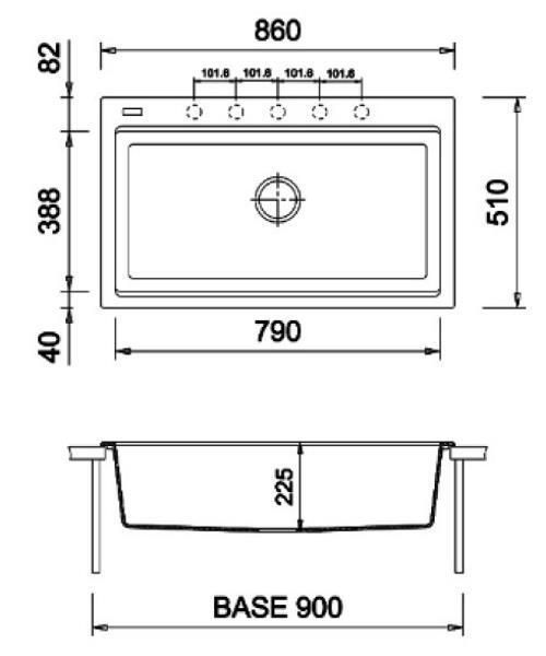 купить Мойка кухонная Plados LX8610 LUX NANOSTONE в Кишинёве 