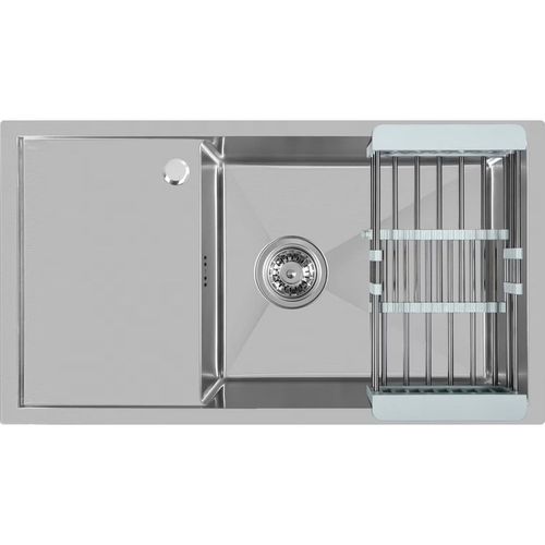 cumpără Chiuvetă bucătărie Fabiano 78x44 Satin+baterie+dozator+cos în Chișinău 