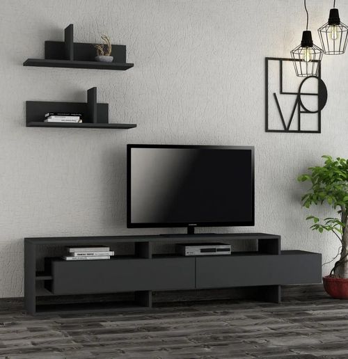 купить Тумба напольная для TV Trendy Gara, Antracit 180x42x32cm в Кишинёве 