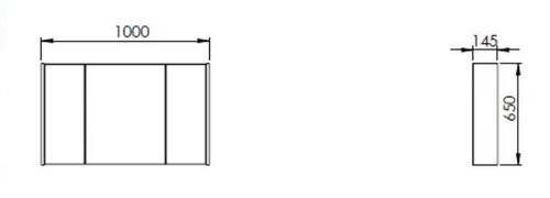 купить Зеркало для ванной Martat Menekse 100cm (white) в Кишинёве 