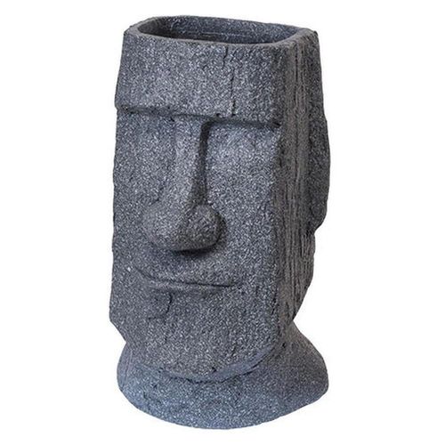 купить Декор ProGarden 46674 Вазон для цветов керамика Статуя Моаи D43cm, H25cm, сер в Кишинёве 