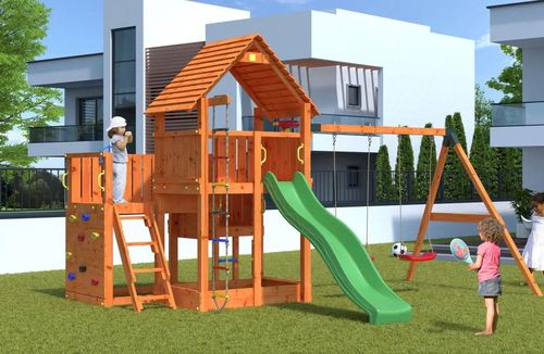 cumpără Teren de joacă Fungoo BIG LEADER MOVE RED teak painted în Chișinău 