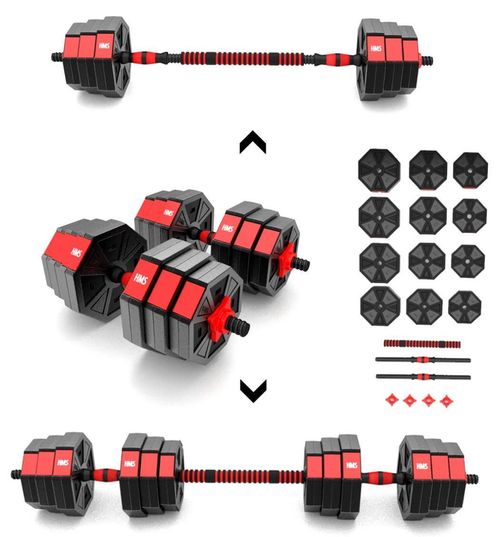 купить Гантель HMS 5512 Set gantere si bare 20kg SGC20 (17-57-030) в Кишинёве 
