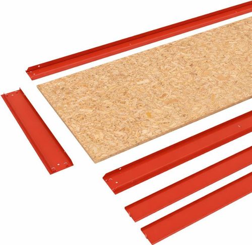 купить Cтеллаж складской Nex Home Raft metalic Titan 1800x1600x500mm, 4 nivele PAL, Blue/Orange в Кишинёве 
