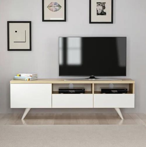 купить Тумба напольная для TV Trendy Bruksel Alb (GTR000204) в Кишинёве 