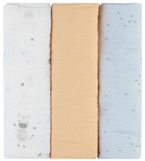 купить Аксессуар для пеленания Kikka Boo 31103010096 Pelinci de muselina Stripy Friends, 100x100cm, 3buc в Кишинёве 