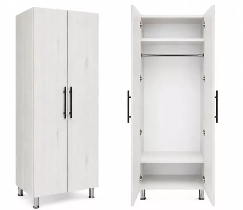 cumpără Dulap Mashtab S12591 Tores cu bară (800x500x2000) Stejar Alb în Chișinău 