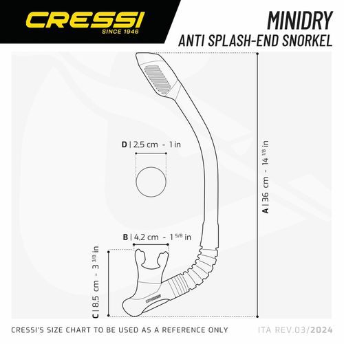 cumpără Accesoriu pentru înot Cressi-Sub Tub Inot Minidry Snorkel Sil Clear/Tube Pink (Es258840) în Chișinău 