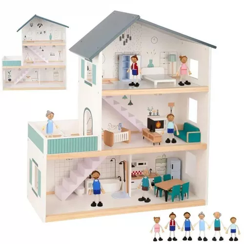 cumpără Căsuță pentru păpuși Tooky Toy TP549 TK Casuta pentru Papusa din lemn, 2887D în Chișinău 
