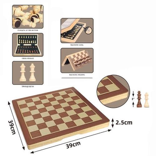 купить Настольная игра Essa 3339-120 Șah cu tablă magnetică din lemn в Кишинёве 